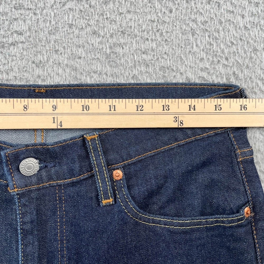 Levi's Jeans Mens 33x32 Blue Skinny Taper Premium Dark Wash Denim Pants - Picture 8 of 11
